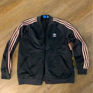 Adidas Black and Pink Track Jacket size xl